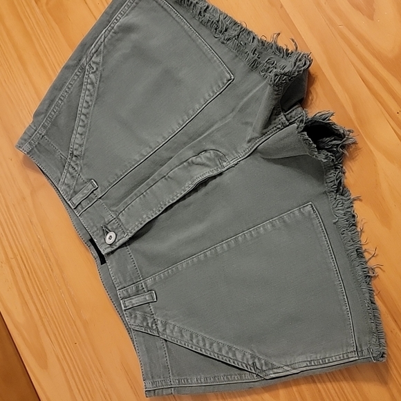 Hudson Jeans Pants - Hudson Green Cargo, Camp Cut Off Shorts, 30